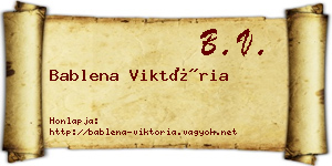 Bablena Viktória névjegykártya