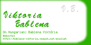 viktoria bablena business card